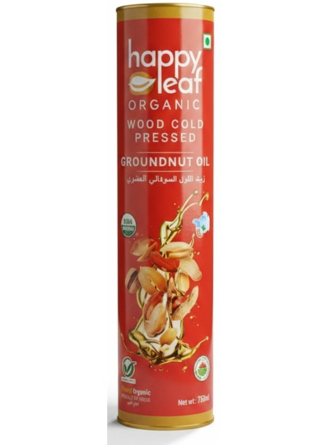 happy leaf organic Organic Groundnut Oil 750ml - Image 1